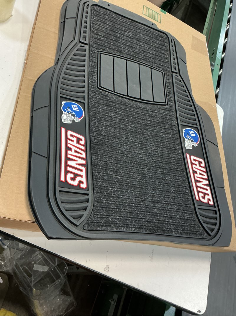 FANMATS unisex adult 2 pc Deluxe Car Mat Set, Black, 21 x 27 US