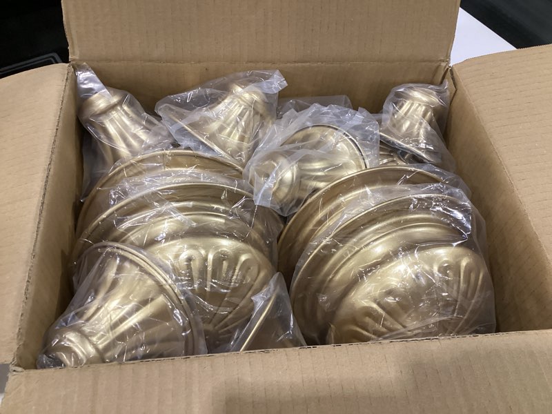 Condition photo showing Good Condition for Metal Vases for Table Centerpieces, Hewory Gold Compote Pedestal Vase Floral Container Bulk, Brass Mini Footed Bowl Flower Holders Center Pieces for Wedding Birthday Party Anniversary (10pcs, 6.5in) 10 6.5in