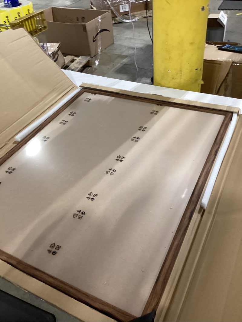 Condition photo showing As Is for Rustic Walnut 24x30 Frame - Single Frame, 24 x 30 Poster Frame for Artwork, Puzzles, Photos and Movie Posters Picture Frames 24" x 30"