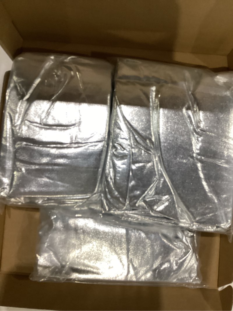 Condition photo showing New/Like New for Wokceer Cylinder Pedestal Stand Covers for Party 3Pcs Spandex Silver Cylinder Stand for Party Covers Plinth Pedestal Stand Cover Pillar for Birthday Party Wedding Decor