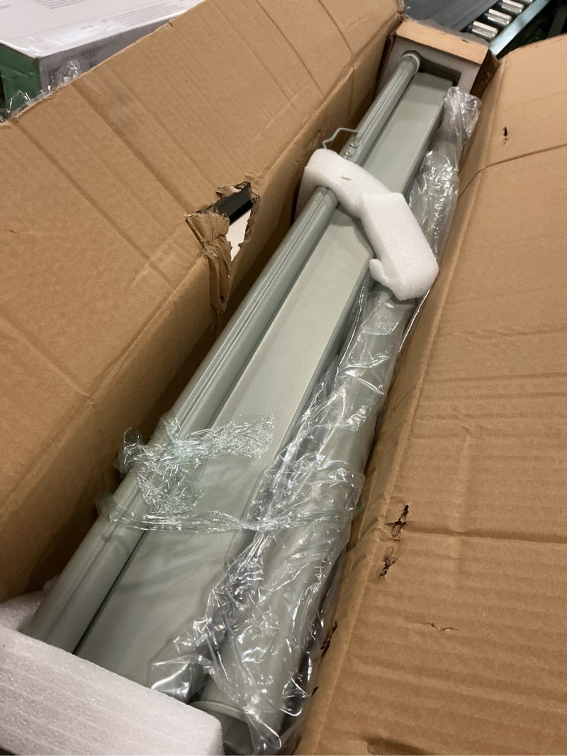 Condition photo showing Good Condition for vidaxl side awning cream screen, gray stand polyester with pu coating, iron 39.4 x 118.1 in cream