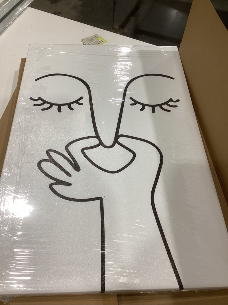 framed funny bathroom canvas wall art simple lines poster print abstract pinched nose painting pictu