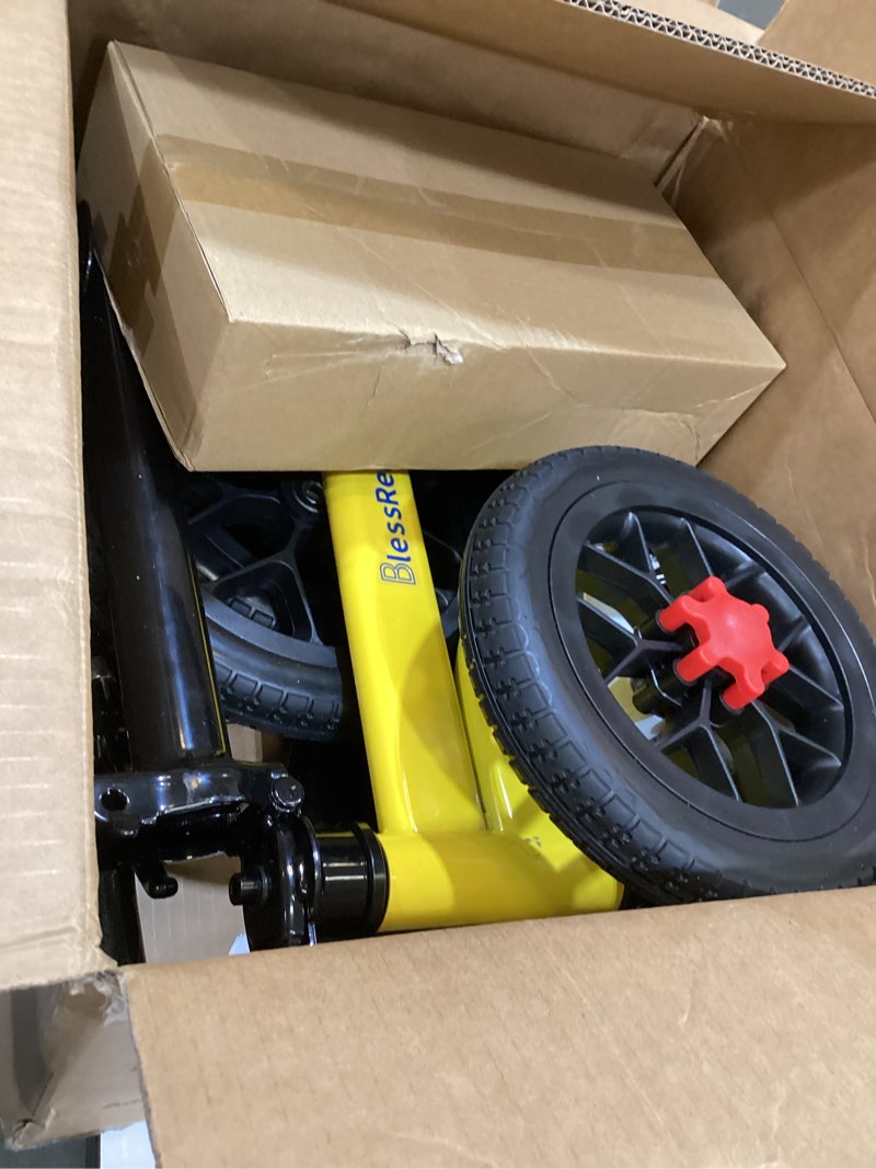 Condition photo showing Good Condition for economy steerable knee walker - compact crutch alternative for foot injuries with dual braking system (yellow)