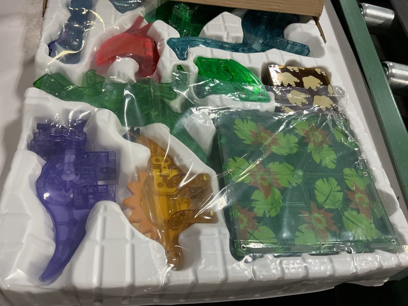 Condition photo showing New/Like New for magna-tiles dino world xl 50-piece magnetic construction set, the original magnetic building brand