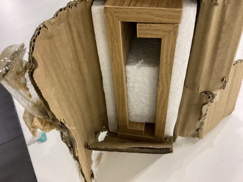 Condition photo showing New/Like New for 23.6 Inches Long Floating Shelves Wall Mounted, 2 Set Modern Wall Shelf for Bedroom, Nursery Book Shelf with Lip, Picture Ledge Shelf for Wall Decor Living Room Bathroom Kitchen- Oak Oak 23.6 In