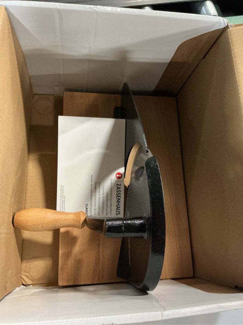 Condition photo showing As Is for Zassenhaus Original Classic Adjustable Bread Slicer for Uniform Slices - Bread Slicer for Homemade Bread - 18/8 Stainless Steel Blade Sourdough Cutter - Black, 11.75" x 8" 11.75-Inch by 8-Inch Black