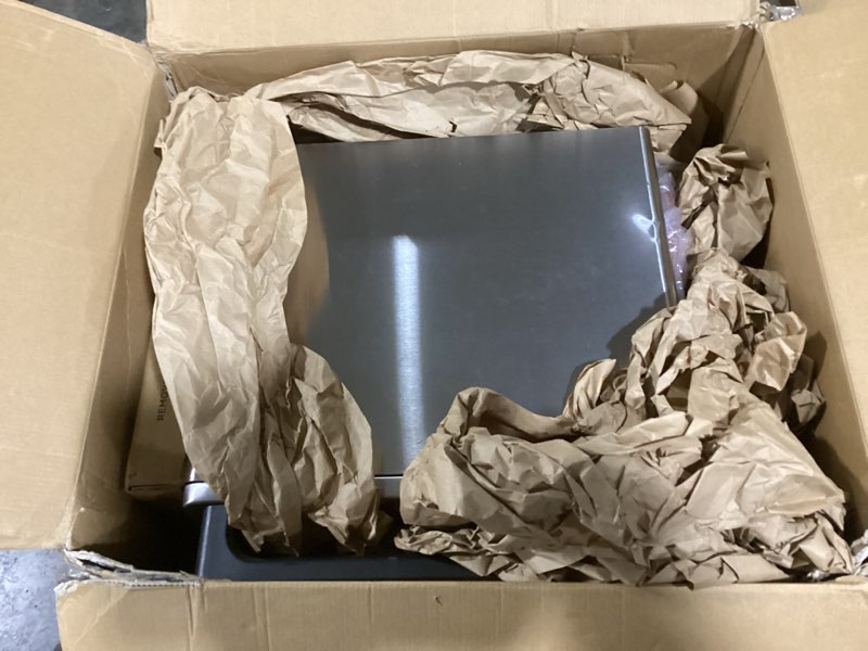 Condition photo showing As Is for Ninja Air Fryer & Toaster Oven | Prestige Smart XL Countertop Oven | Bakes up to 20 Cookies, Fits up to a 12lb Turkey | Pizza, Toast, Bake, Air Fry & Reheat | 1800 Watts | Stainless Steel | DT501? Stainless 10-in-1