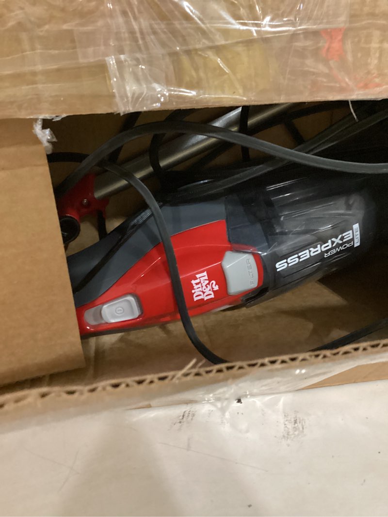 Condition photo showing As Is for dirt devil power express lite 3-in-1 corded stick vacuum sd22020
