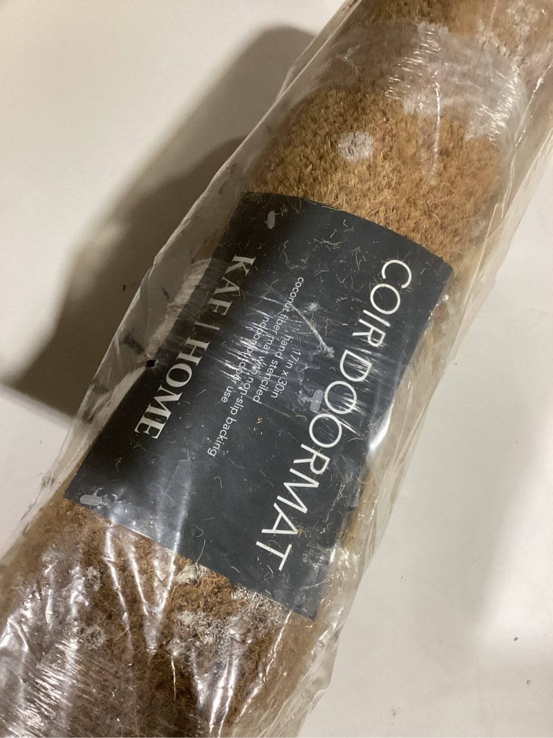 kaf home new coir doormat with heavy-duty, weather resistant, non-slip pvc backing | 17 by 30 inches