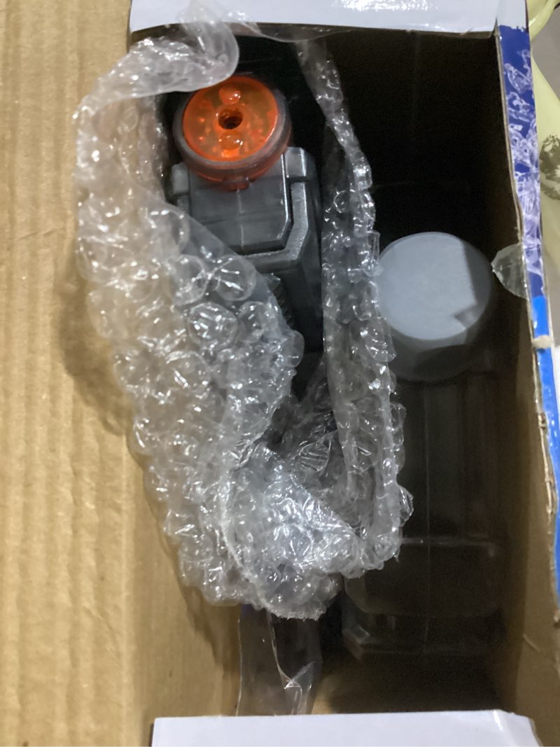 Condition photo showing As Is for mechanical transforming electric water gun - automatic water blaster with strobe lights, long range & mechanical deformation, outdoor water toy gift boys girls (3 pcs)
