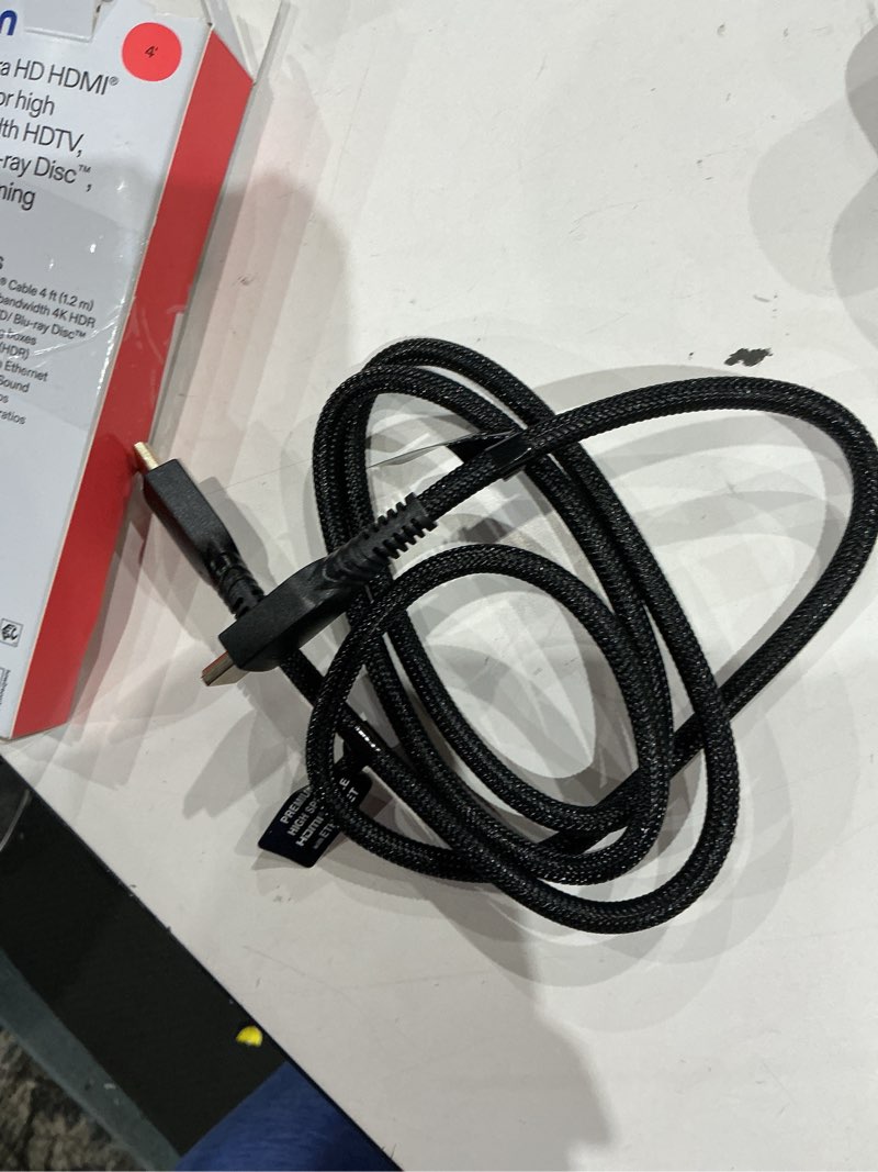 Condition photo showing Good Condition for onn. 4 feet high-speed hdmi cable, nylon-braided for television, black