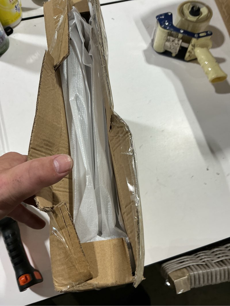 Condition photo showing Good Condition for 12 inches [extra tall version] clear shelf dividers for closet organization and storage, 6 pack purse organizer for closet acrylic adjustable bookshelf for organization, perfect for sweater, clothes clear (12 inches tall, higher style) 6pack