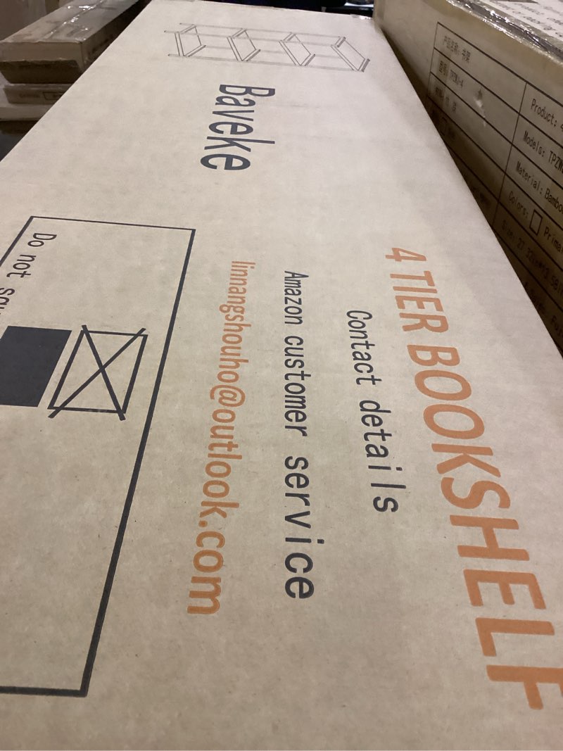 Condition photo showing Good Condition for Bookshelf, 4-Tier Bookcase, BookS  Shelf, Open Storage