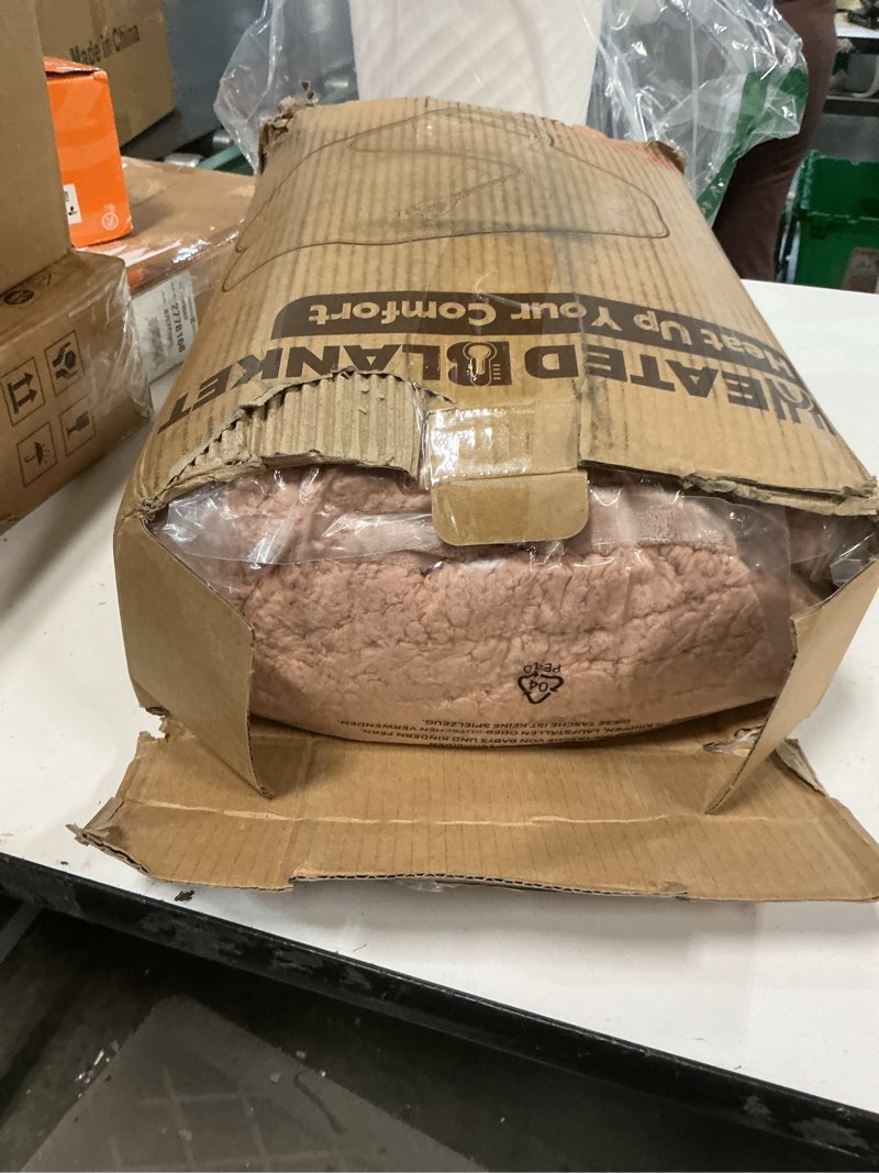 Condition photo showing New/Like New for Electric Heated Blanket Full Size 72" x 84" - 5 Heat Settings & 10H Auto-Off, Microplush Flannel & Sherpa Lining, Machine Washable, Overheat Protection, Ideal Gifts for Home/Bedroom/Sofa, Pink 07-pink Full (72x84)