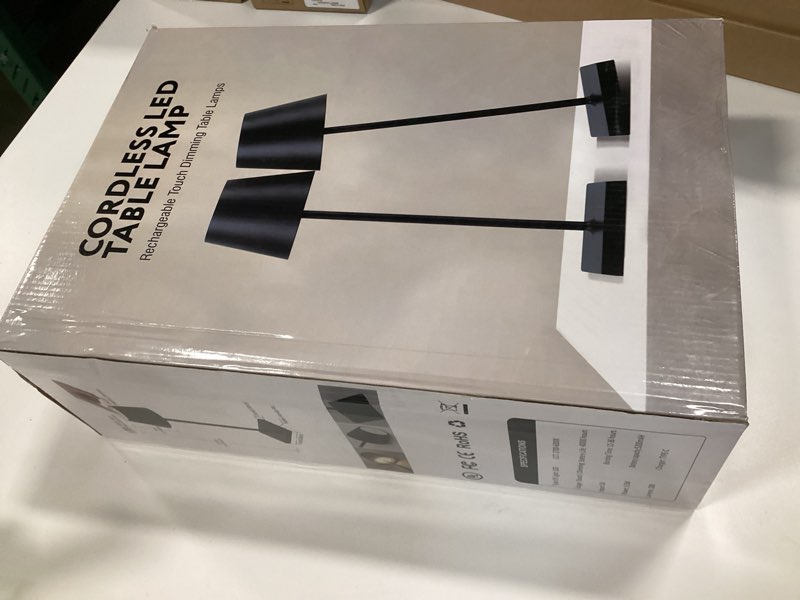Condition photo showing New/Like New for HASUN 2 Pack Cordless Table Lamp, Portable LED Desk Lamp, 5200mAh Battery Operated Lights, 3 Color Stepless Dimming Up, Night Light for Bedroom/Date/Bars/Cafe/Camping (Cream 2Pack)