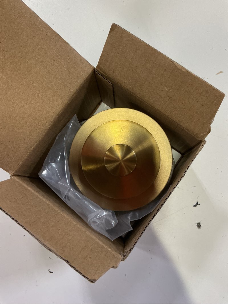 Condition photo showing Good Condition for brushed gold bathtub drain bath tub trim set conversion kit assembly, all brass lift and turn twist tub drains replacement trim kit with two-hole overflow faceplate