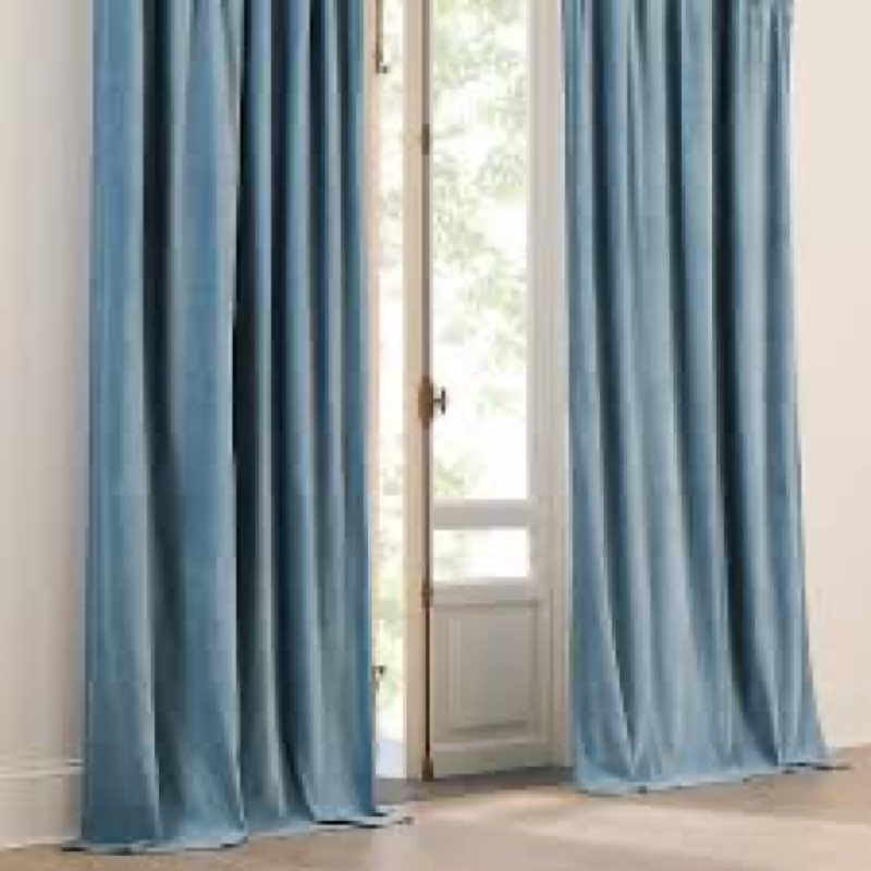 textured cotton room darkening curtain, 48x108