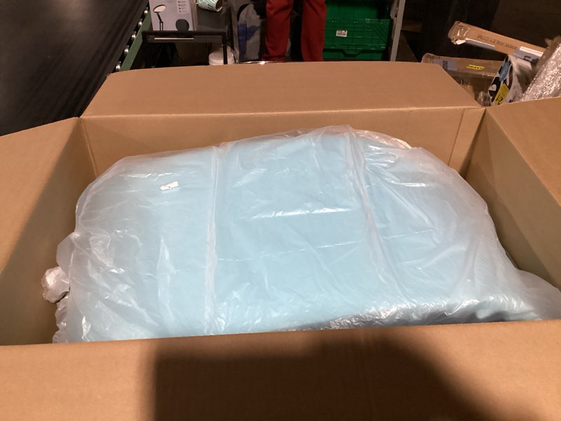 Condition photo showing As Is for DMI 2-Inch Foam Mattress Topper, Egg Crate Foam Pad for Support, Air Circulation, Pressure Relief & Weight Distribution, Twin Size 33 x 72, Blue