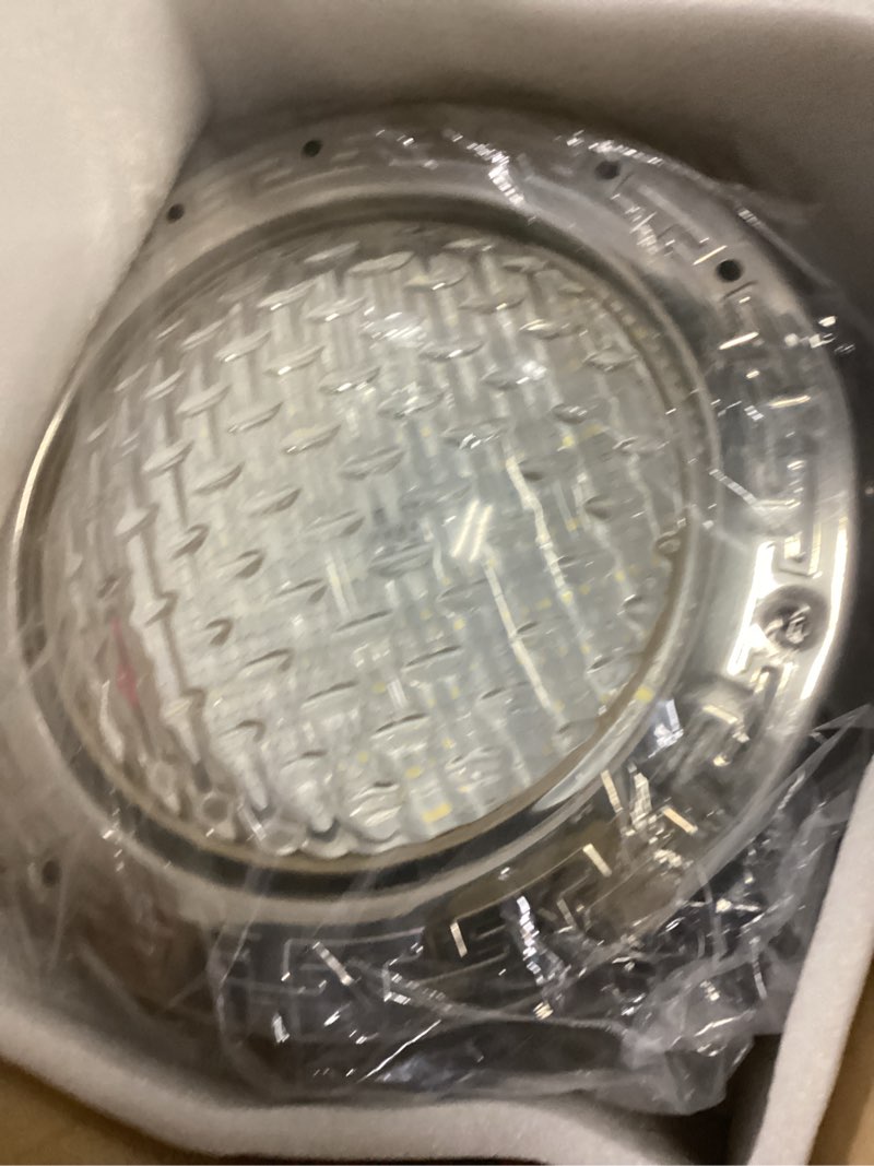 Condition photo showing As Is for 10 Inch Led Pool Lights for Inground Pool 120V, 35W (300-400W Equivalent), Remote Control RGB Color Changing Pool Light, IP68 Waterproof Pool Underwater Light for 10" Wet Niche, 50FT Cord