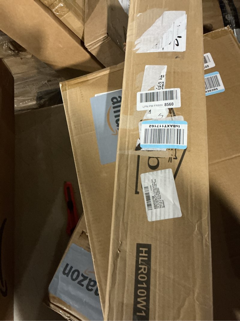 Condition photo showing Good Condition for Heybly Luggage Rack, Folding Suitcase Stand with Storage Shelf, Heavy-Duty Luggage Holder for Guest Room Bedroom Hotel, Holds up to 165 lb, White, HLR010W1 1 White