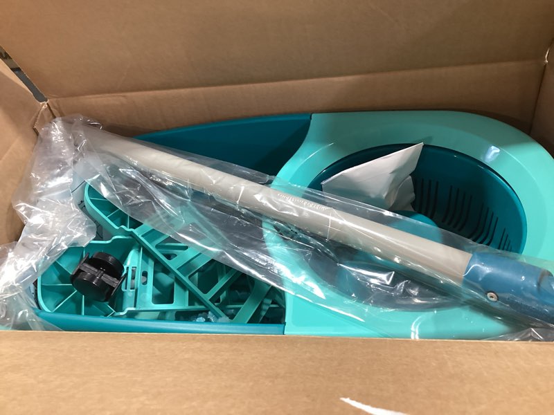 Condition photo showing Good Condition for leifheit clean twist spin mop and bucket set with rollers | telescopic handle, 360° joint, spin-dry system | easy glide wheels | blue clean twist 2.0 mobile single