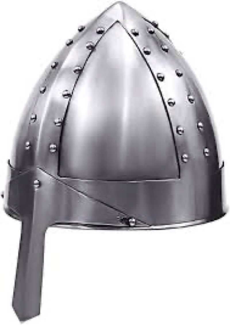 Medieval Norman Nasal Helmet Crusader Normannen Knight Armor Helm with Pre-Fitted Adjustable Inner L