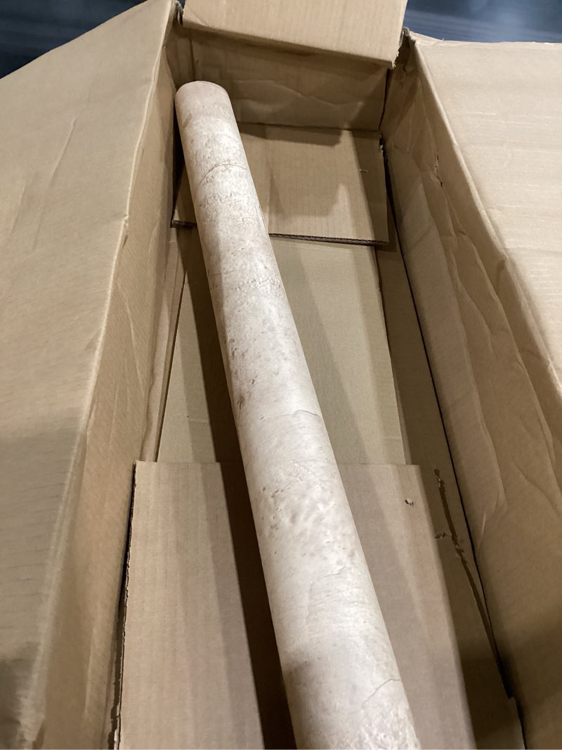 Condition photo showing Good Condition for  architectural film features a white faux marble design suitable for countertops or molding