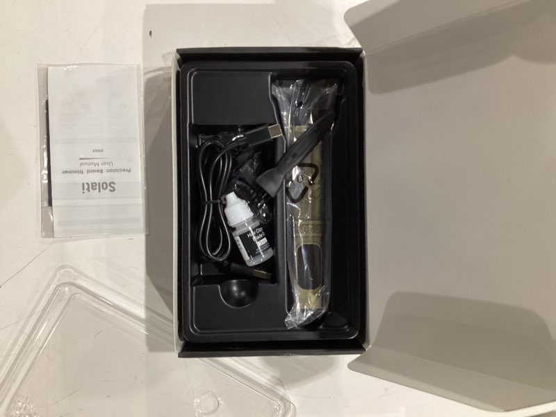 Condition photo showing New/Like New for solati beard trimmer, vintage t-blade hair clippers, next-gen upgrade | 180-min running time, metal wire drawing process, type-c rechargeable, cordless electric shaver & razor, edgers trimmer