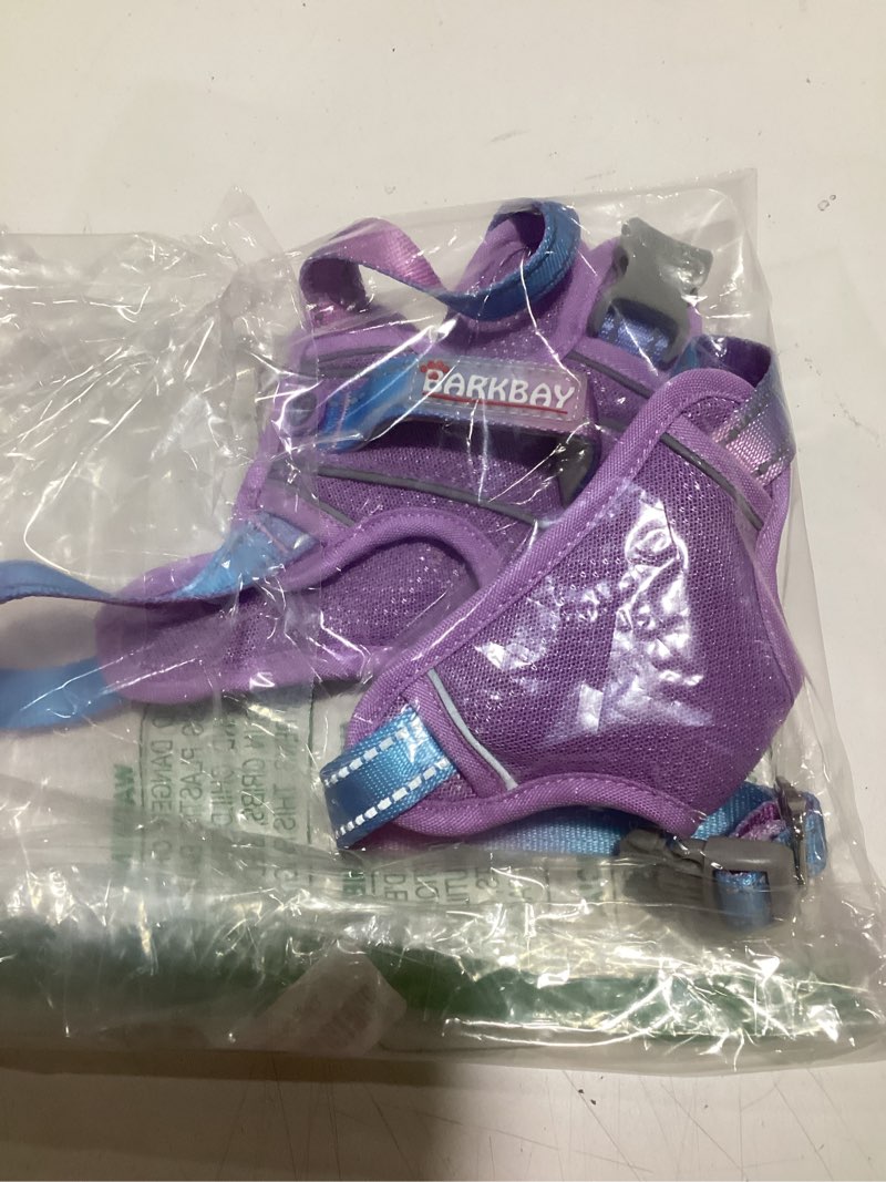 Condition photo showing Good Condition for BARKBAY No Pull Dog Harness Large Reflective Dog Harness with Front Clip and Easy Control Handle for Walking Training Running with ID tag Pocket(Lavender Sky,M) Medium Lavender Sky
