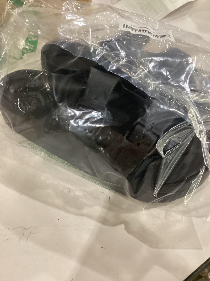 Condition photo showing Good Condition for goosecret women's platform sandals with arch support, chunky lightweight foam slip on slides, comfortable summer beach sandals with adjustable buckle 8-8.5 black