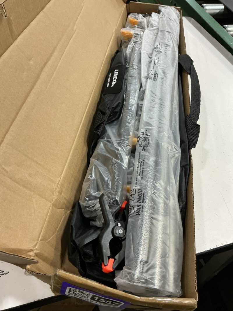 Condition photo showing New/Like New for linco lincostore backdrop support stand kit 10x6.5ft adjustable photography studio photo background support system with carrying bag for green screen muslin, 4171 10ft wide 6.5ft high