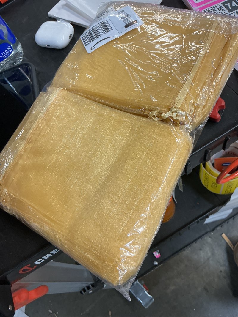Condition photo showing New/Like New for Akstore 100PCS 4x6inch (10x15cm) Drawstring Organza Jewelry Favor Pouches Wedding Party Festival Gift Bags Candy Bags (Golden)