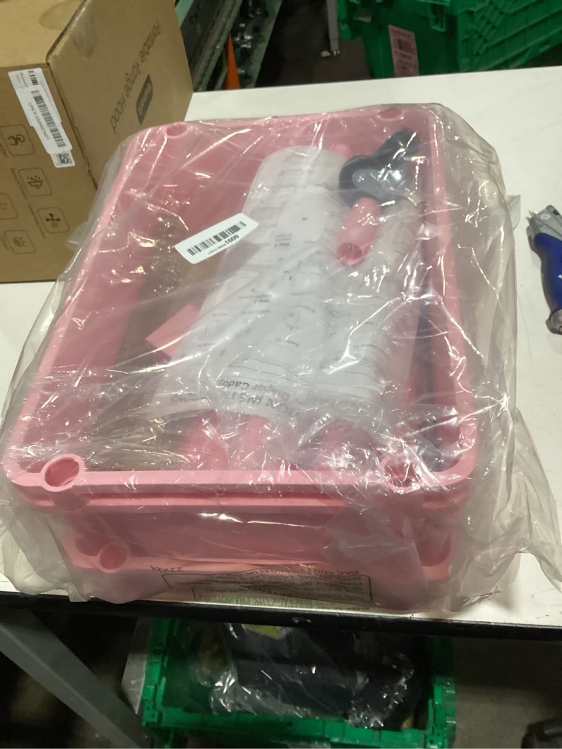 Condition photo showing New/Like New for goovilla diaper cart with lockable wheels and easy assembly, 3 tier pink rolling cart for baby nursery storage, sturdy ample diaper caddy organizer for baby girl, boy, new mom, newborn essentials
