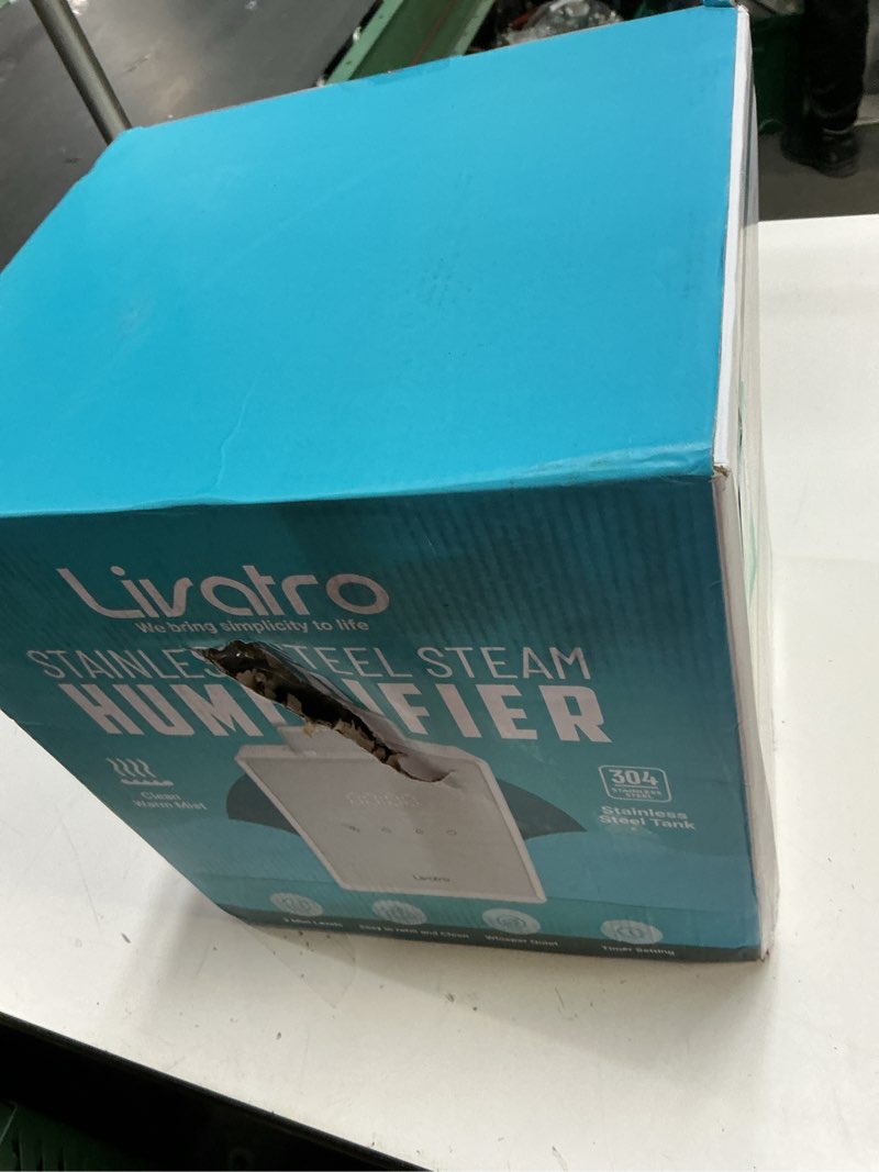 Condition photo showing Good Condition for Stainless Steel Humidifier, 3L Warm Mist Humidifier, Easy Clean with Warm Steam Humidifier, Healthy Air Mist Humidifiers for Bedroom Living Room, with Sleep Mode and Auto-off Setting 3LWhite