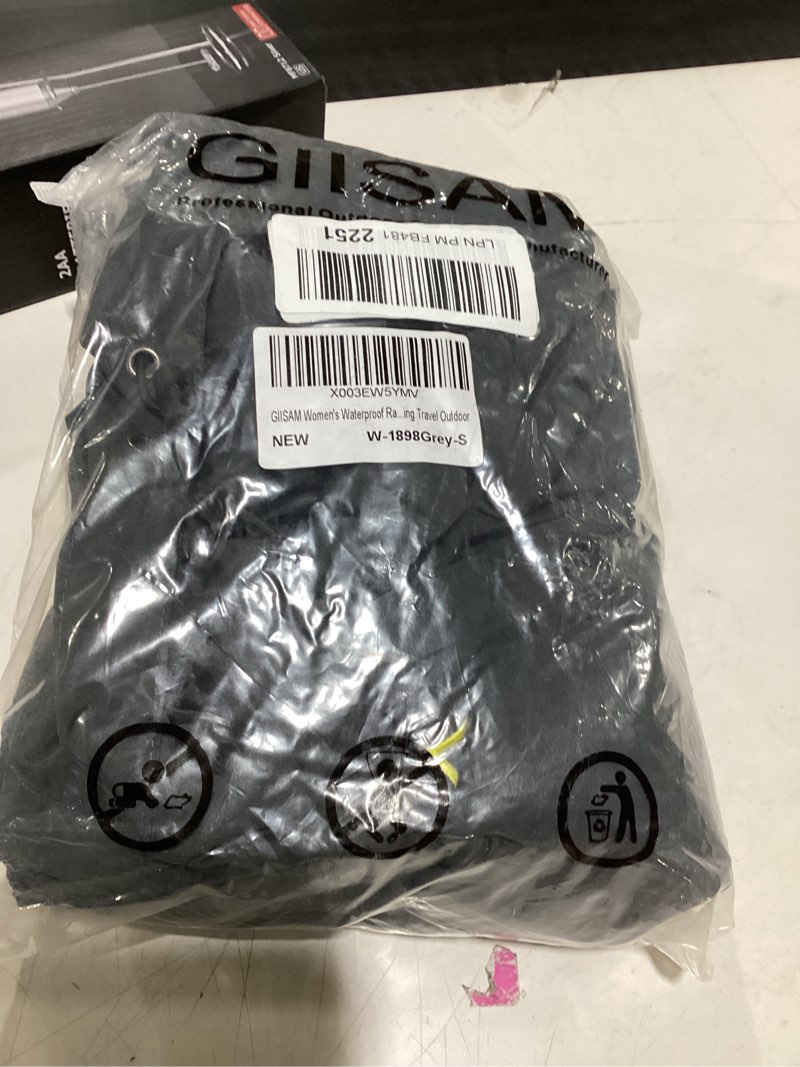 Condition photo showing Good Condition for GIISAM Women's Waterproof Rain Jacket,Lightweight Windproof Full Zip Women's Packable Fall Raincoat Windbreaker with Hood Small Grey