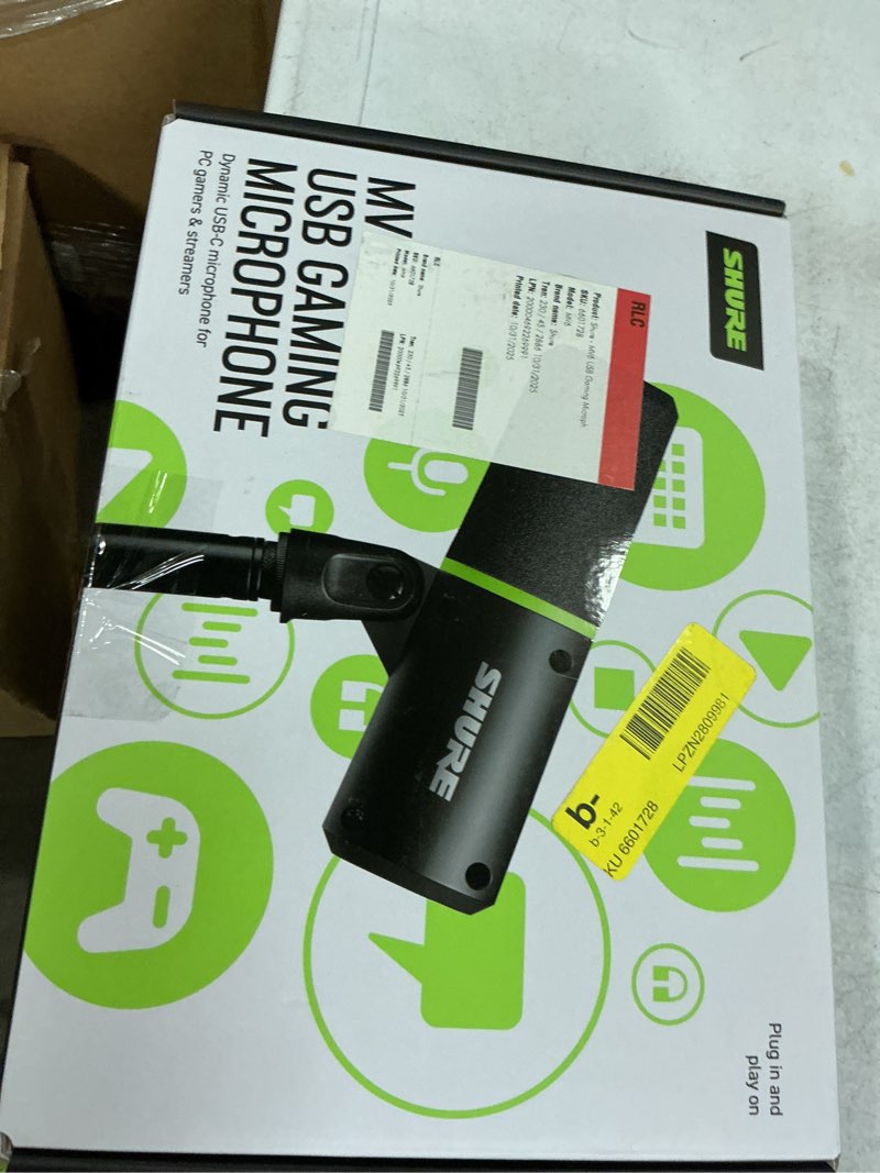 Condition photo showing Good Condition for shure mv6 wired dynamic microphone for gaming, computer, voice, recording, notebook, headset, live streaming, vocals, singing, music, black