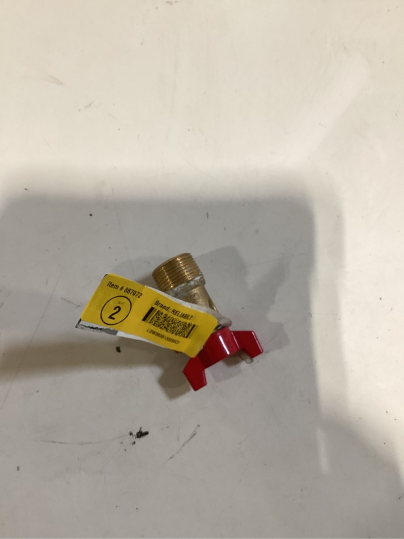Condition photo showing As Is for reliabilt 3/4-in brass mip x hose thread boiler drain valve
