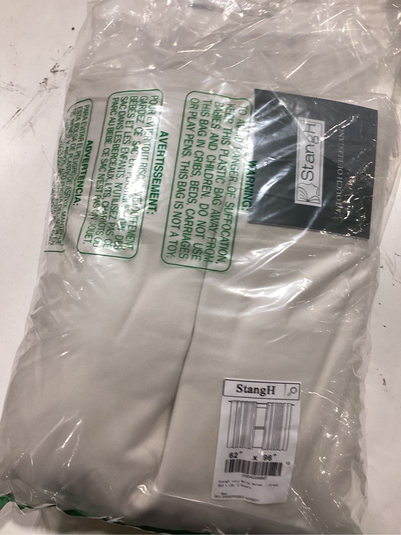 Condition photo showing Good Condition for Similar product 62”x96”Pinch Pleated Beige White Velvet Curtains Luxury Fabric 84\" Long Thermal Insulated Room Darkening Velvet Drapes 84 inch Length 2 Panels Set Modern Elegant Warm Winter Bedroom Window Curtain Ivory Beige White 40\"W x 84\"L (Pack of 2)