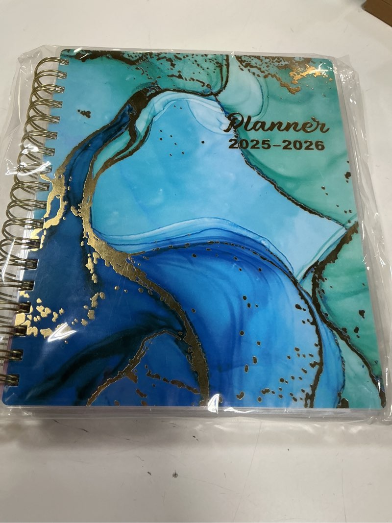 Condition photo showing New/Like New for Planner 2026-2027, Large 18 Months Academic Daily Weekly Monthly Planner Yearly Agenda Jan. 2026–June. 2027, 7.9" x 9.8", Page Tabs, Separator Page, Pocket Folder, Bookmark, Stickers, Sticky Note Set Blue