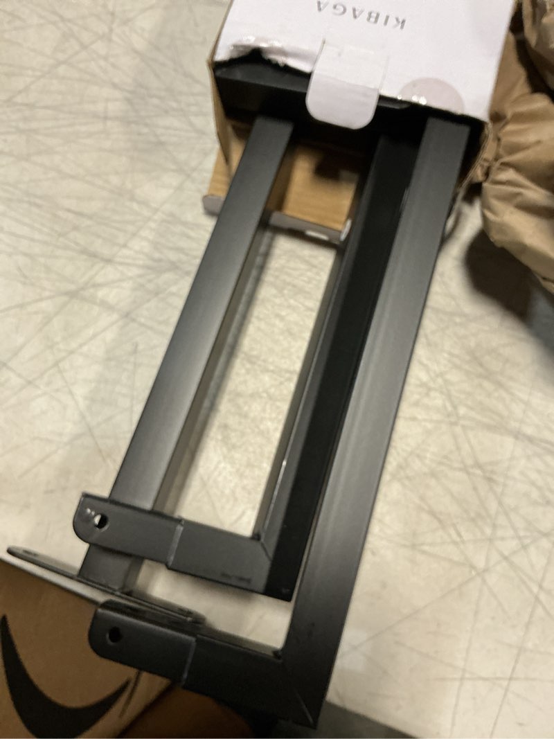 Condition photo showing Good Condition for elegant wedding welcome sign stand – sturdy welcome to our wedding sign holder for seating charts & event decor - a beautiful black metal easel to welcome guests & celebrate your love