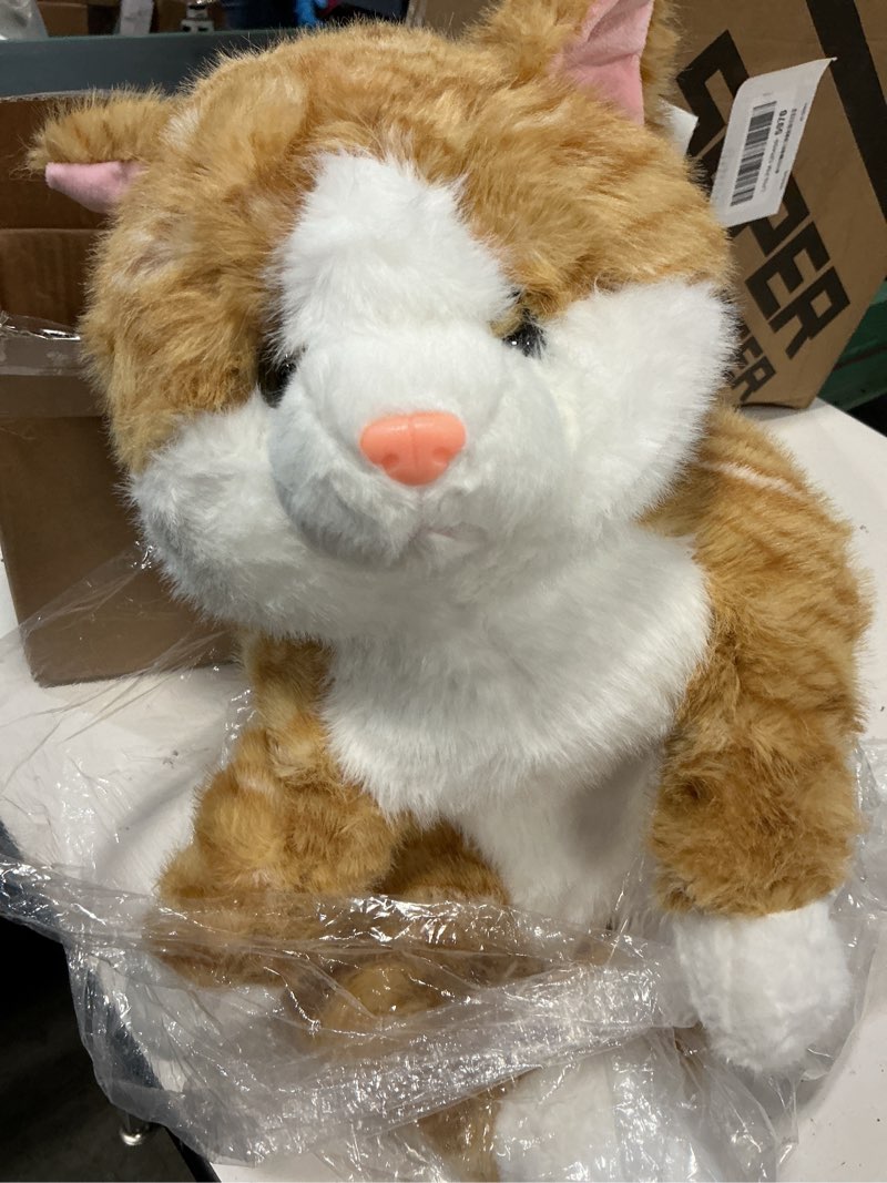 Condition photo showing Good Condition for large weighted stuffed cat 5lbs 26", soft and cuddly orange weighted cat stuffed animal perfect for stress relief and comfort 26", 5lbs orange