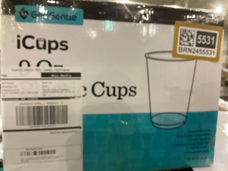 TenderGentle Small, Clear Plastic Cups 9 oz - Case of 960 Disposable Drinking Cups for Home Use, Tra