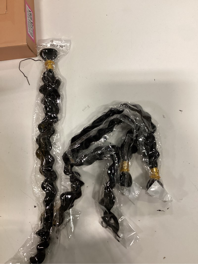 Condition photo showing New/Like New for brand unknown hair bundles dark brown 30” inch sinthetic hair braiding hair