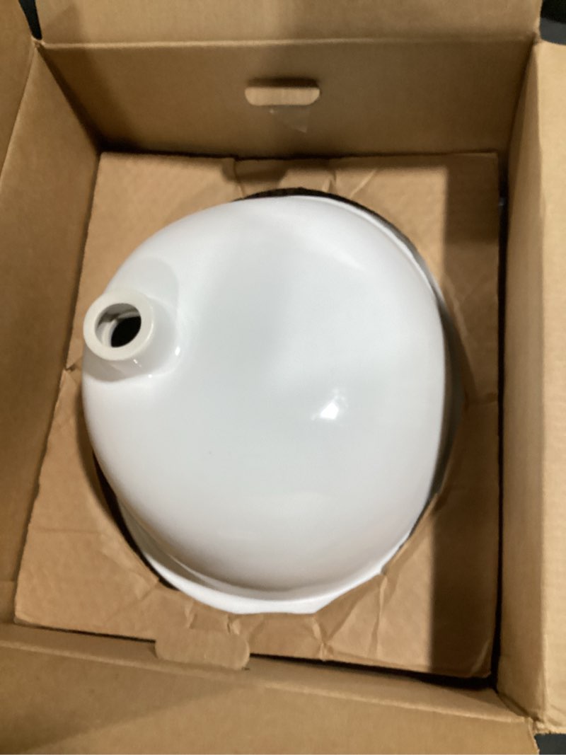 Condition photo showing As Is for kohler k-2210-g-0 caxton undercounter bathroom sink, white