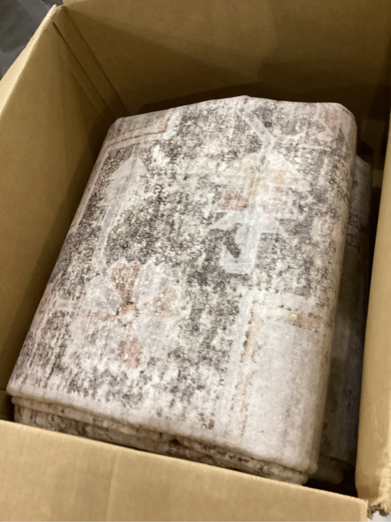 Hazo Haus Neutral Living Room Rug - 10x14 Farmhouse Beige Brown Large Area Rug for Dining Room, Bedr