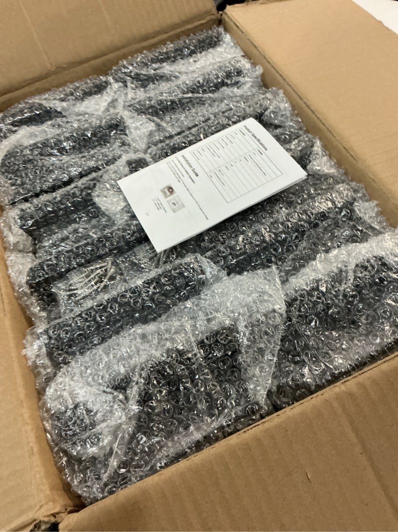 Condition photo showing Good Condition for solar post cap lights, 12-pack upgraded outdoor deck fence post solar lights for 4x4 5x5 wood/vinyl posts, ip65 waterproof, 10-12 hours warm/cool white glow for garden/patio/porch - black black 12 pack