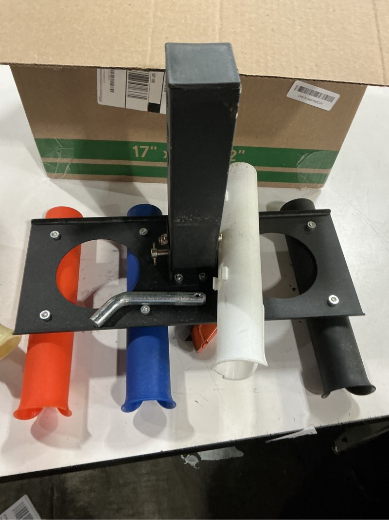 Condition photo showing As Is for Hitch Fishing Rod Holder for Trucks, 3-Position Adjustable Stainless Steel Trailer Hitch Fishing Rod Holder, 2 Inch Hitch Receiver & 4 EVA Rod Tube, Suitable for Fishing Pole Holders with Reels