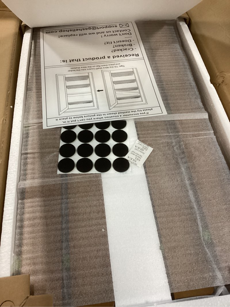 Condition photo showing New/Like New for wire shelf covers, bamboo wire rack covers for pantry, closet (4pcs, 22" w x 12" d) 22"w x 12"d 4