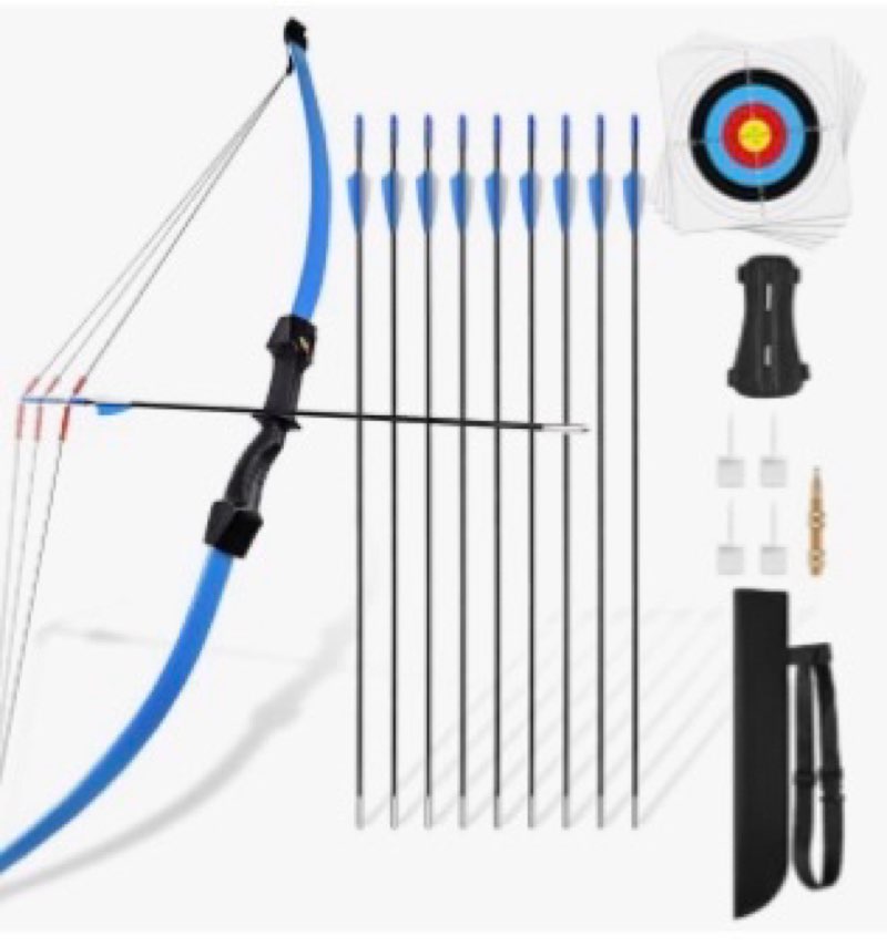 DAUPAN Bow and Arrow for Kids 8-12 10-12 12-14, 45" Youth Archery Set, Bow and Arrows Set for Adults