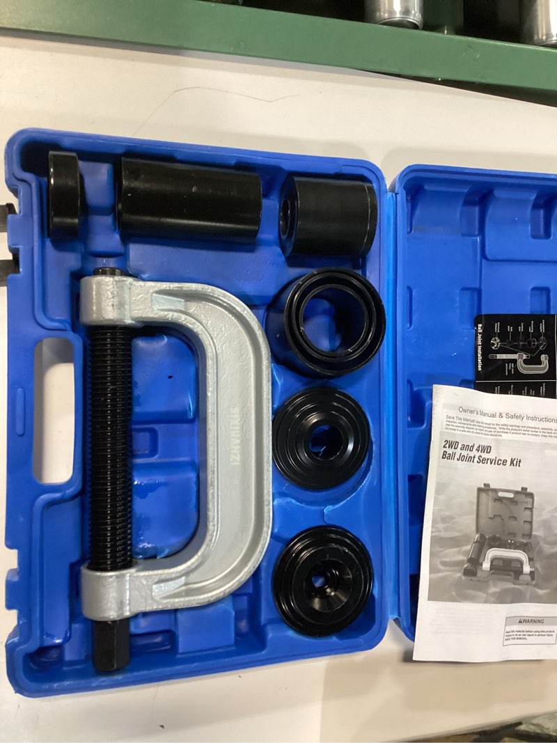 Condition photo showing Good Condition for sixiwanzi ball joint press and removal kit, 10pcs u joint press and removal tool for most 2wd and 4wd cars and light trucks